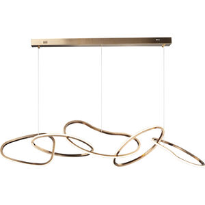 Unity Linear Pendant Ceiling Light in Brushed Champagne