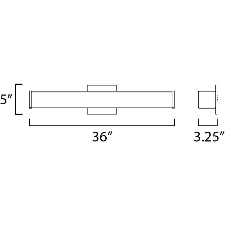 Baritone LED 36 inch Satin Nickel Bath Vanity Light Wall Light