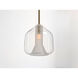 Deuce LED 6.75 inch Satin Brass Single Pendant Ceiling Light