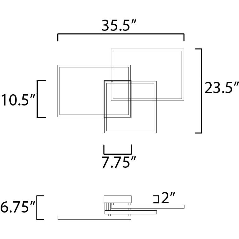 Traverse LED LED 23.5 inch Champagne Flush Mount Ceiling Light