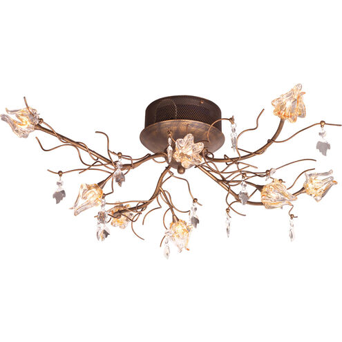 ET2 Flora 8-Light Flush Mount in Brushed Bronze E22048-20