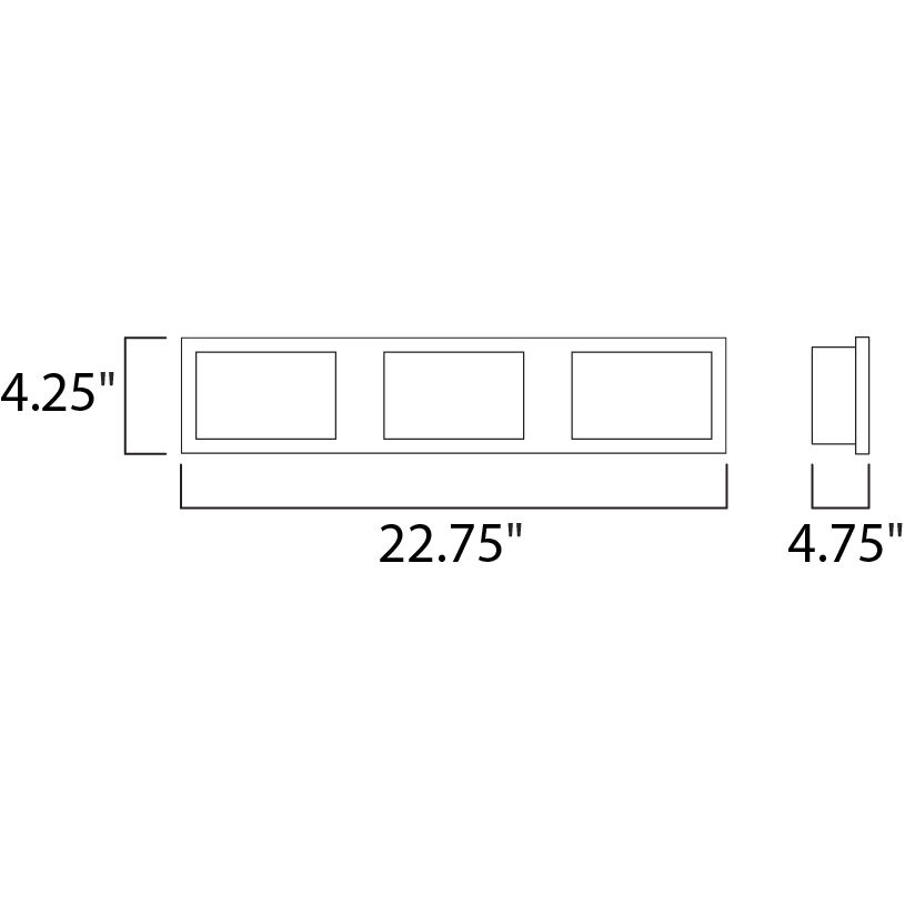 Pizzazz LED LED 22.75 inch Coffee Bath Vanity Light Wall Light
