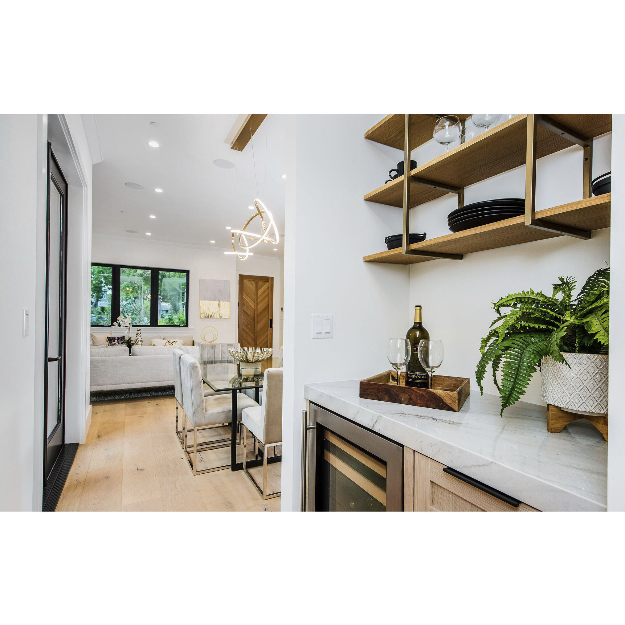 Unity LED 55 inch Brushed Champagne Linear Pendant Ceiling Light