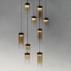 Highball LED 22.75 inch Gunmetal Multi-Light Pendant Ceiling Light in Amber