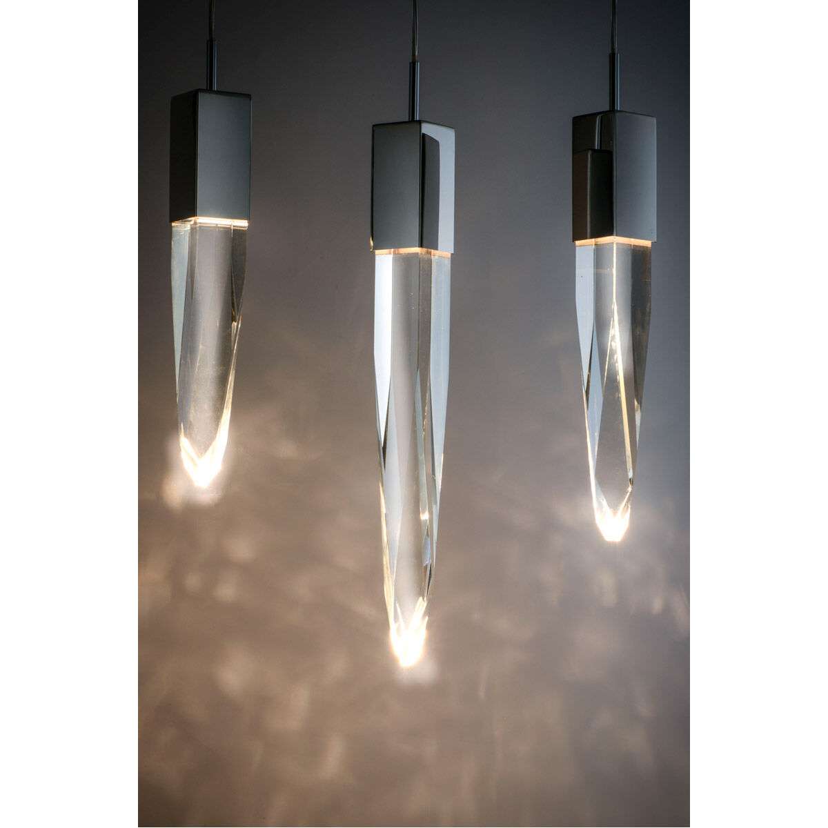 Quartz LED 20 inch Polished Chrome Multi-Light Pendant Ceiling Light