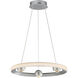Nodes LED 18 inch Brushed Aluminum Ring Pendant Ceiling Light