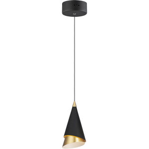Mermaid LED 5 inch Black/Metallic Gold Mini Pendant Ceiling Light