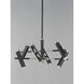 Ambit LED 32.25 inch Black and Satin Nickel Multi-Light Pendant Ceiling Light