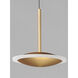 Saucer LED 7 inch Black and Gold Mini Pendant Ceiling Light