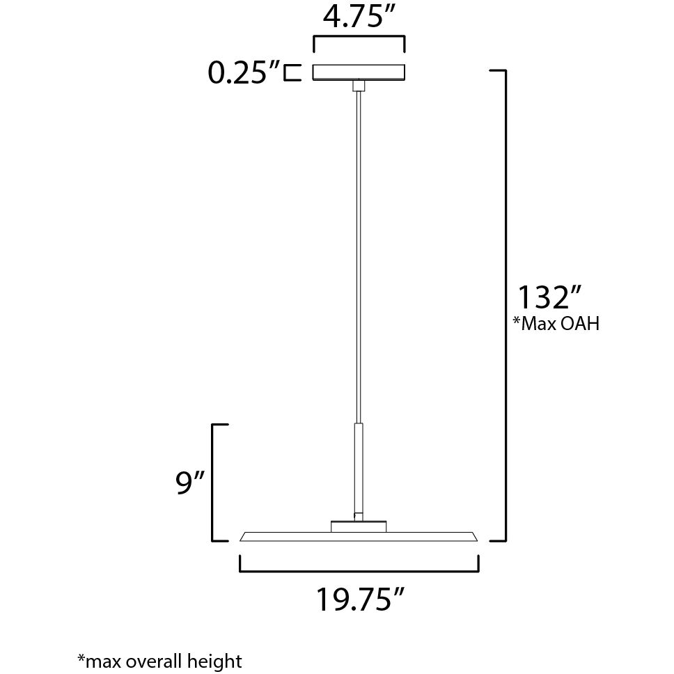 Berliner LED 19.75 inch Antique Brass Single Pendant Ceiling Light