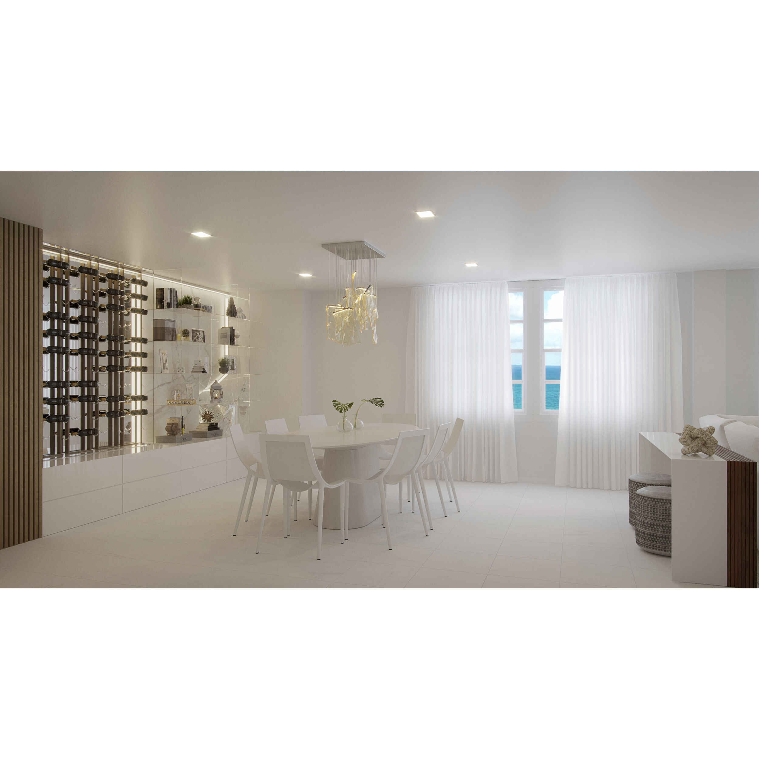 Rinkle LED 23.5 inch Polished Chrome Multi-Light Pendant Ceiling Light