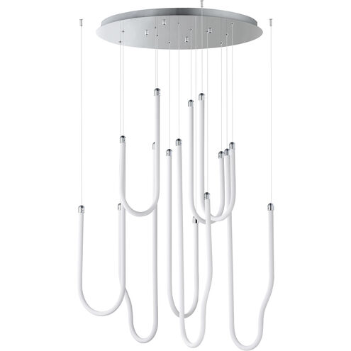 Soleil LED 35.5 inch Polished Chrome Multi-Light Pendant Ceiling Light