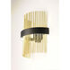 Chimes WiZ LED 7 inch Black and Satin Brass Wall Sconce Wall Light