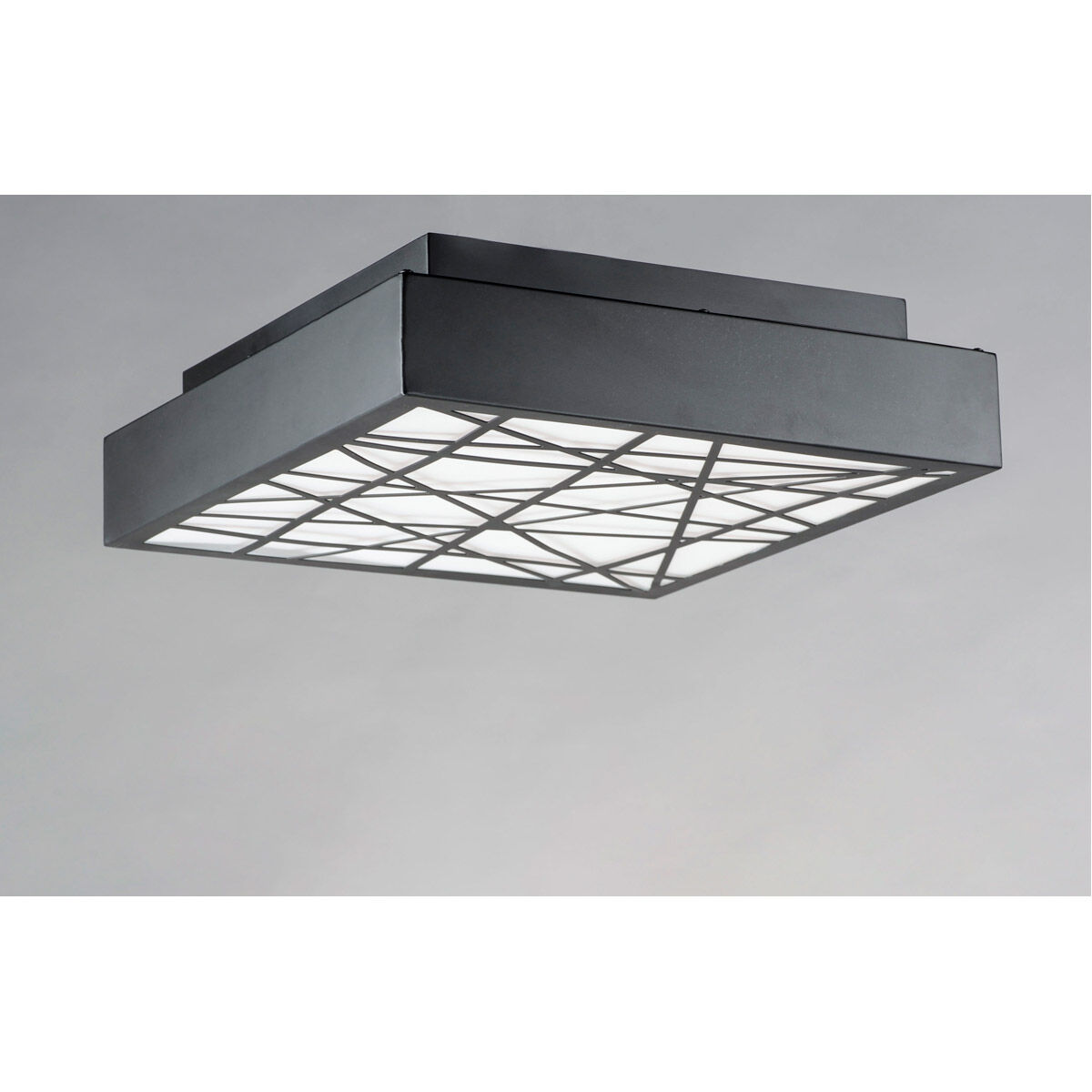 Intersect LED 15.75 inch Black Flush Mount Ceiling Light