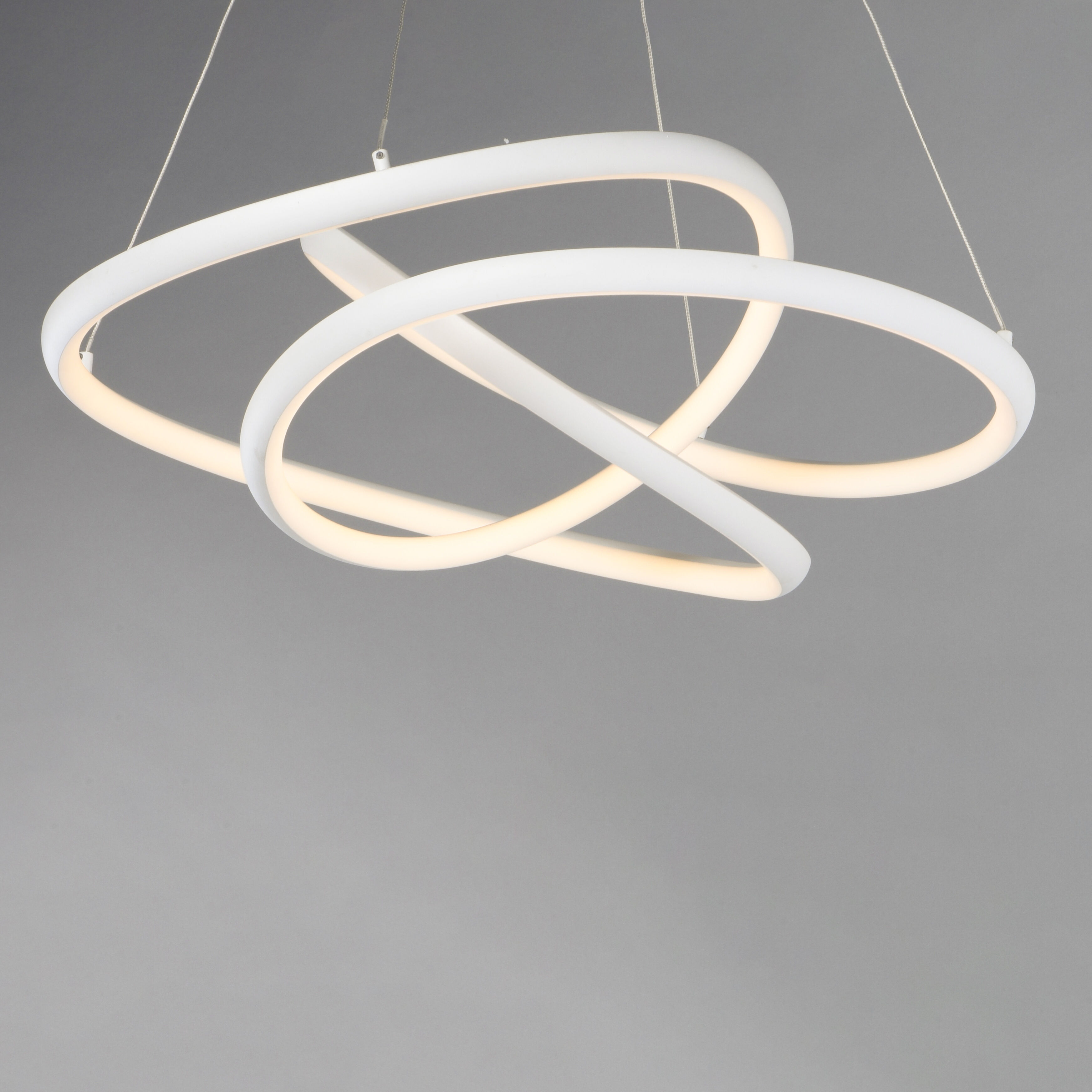 Twisted LED 24.5 inch Matte White Single Pendant Ceiling Light