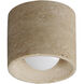 Cava LED 5 inch Travertine Semi-Flush Mount Ceiling Light