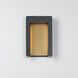 Alcove LED 10 inch Black and Gold Outdoor Wall Mount