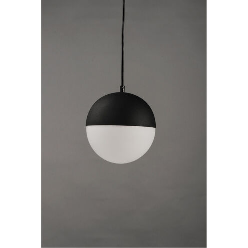 Half Moon LED 11.75 inch Black Single Pendant Ceiling Light