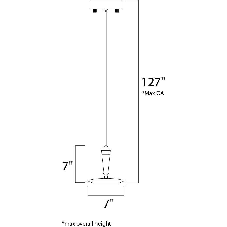 Hilite LED 7 inch Bronze Single Pendant Ceiling Light