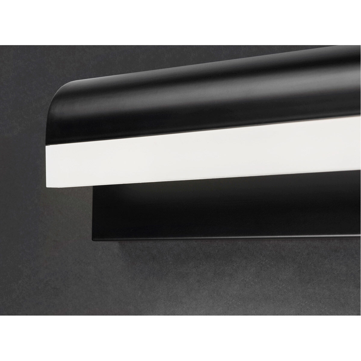 Waterfall LED 18 inch Black Bath Vanity Light Wall Light