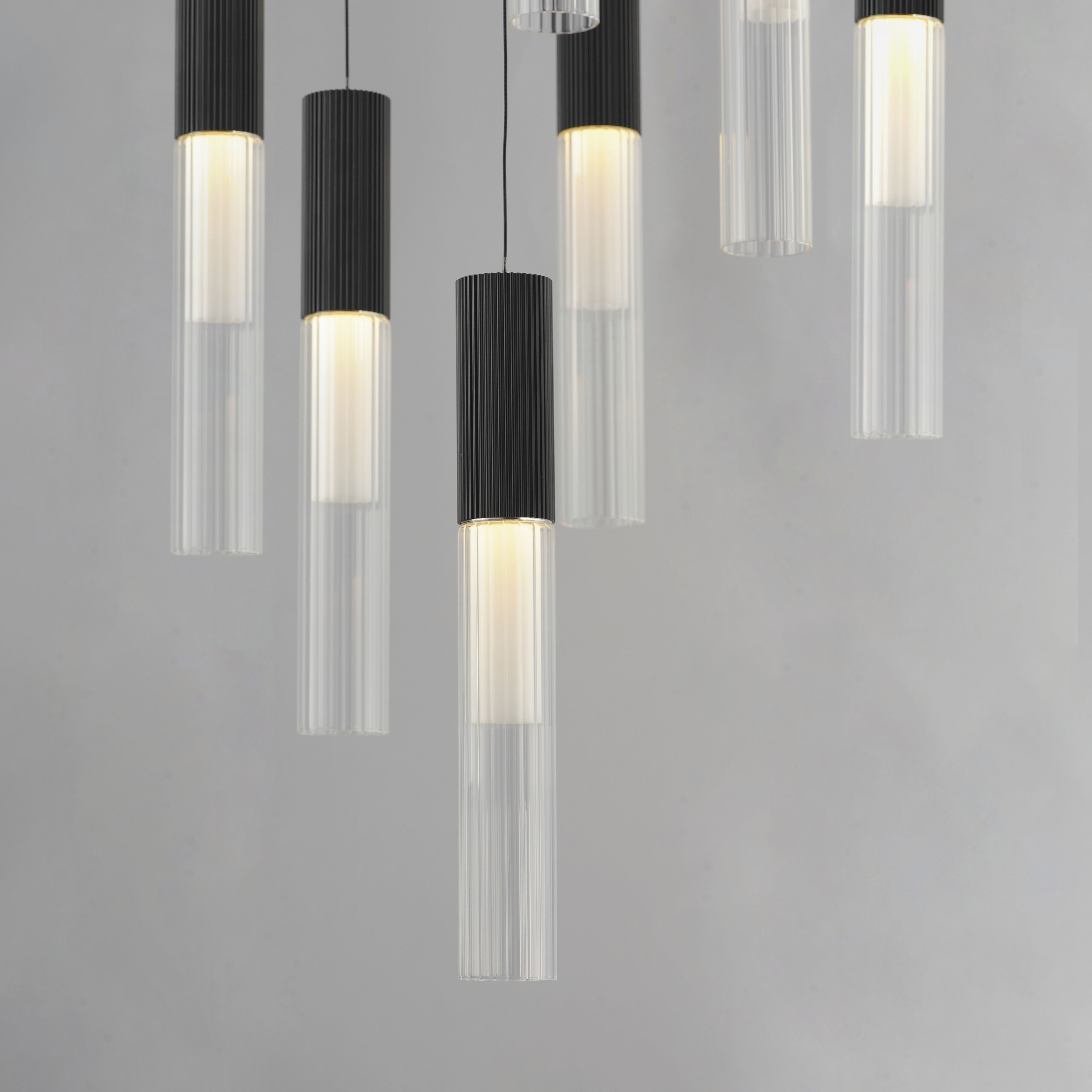 Reeds LED 20.75 inch Black Multi-Light Pendant Ceiling Light