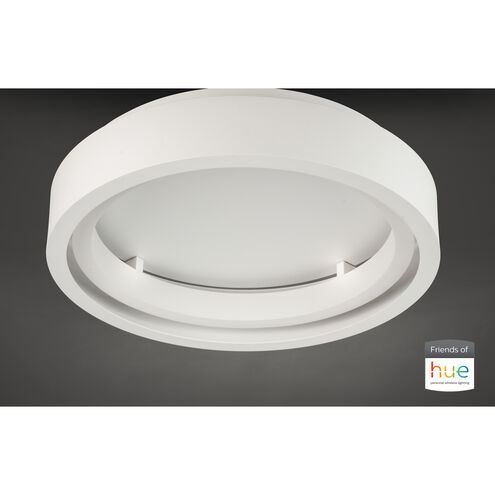 iCorona FoH LED 23.5 inch Matte White Flush Mount Chandelier Ceiling Light