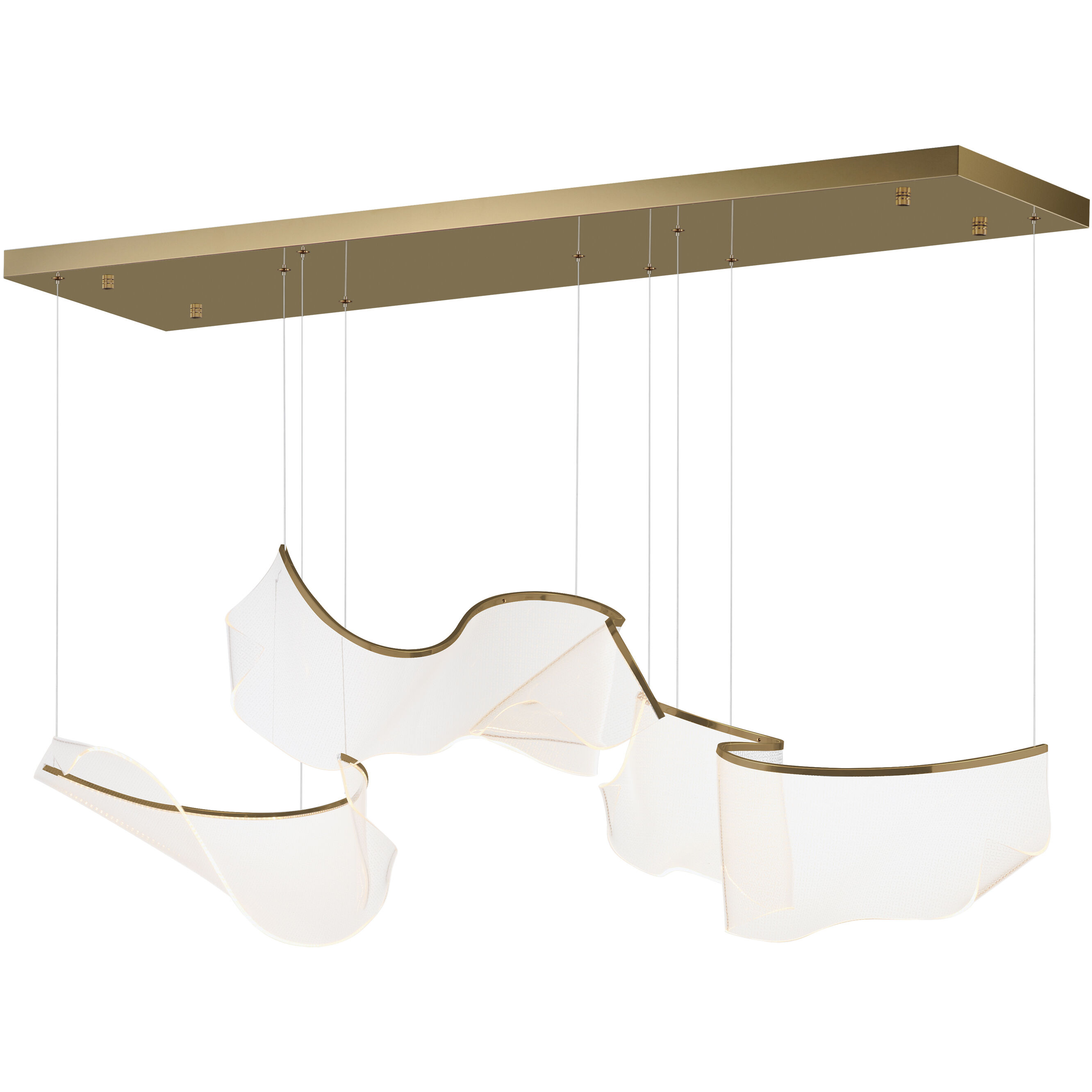 Rinkle LED 16.5 inch French Gold Multi-Light Pendant Ceiling Light