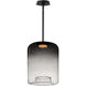 Bombona LED 12 inch Black Single Pendant Ceiling Light