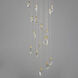 Pebble LED 21.75 inch Black and Polished Gold Multi-Light Pendant Ceiling Light