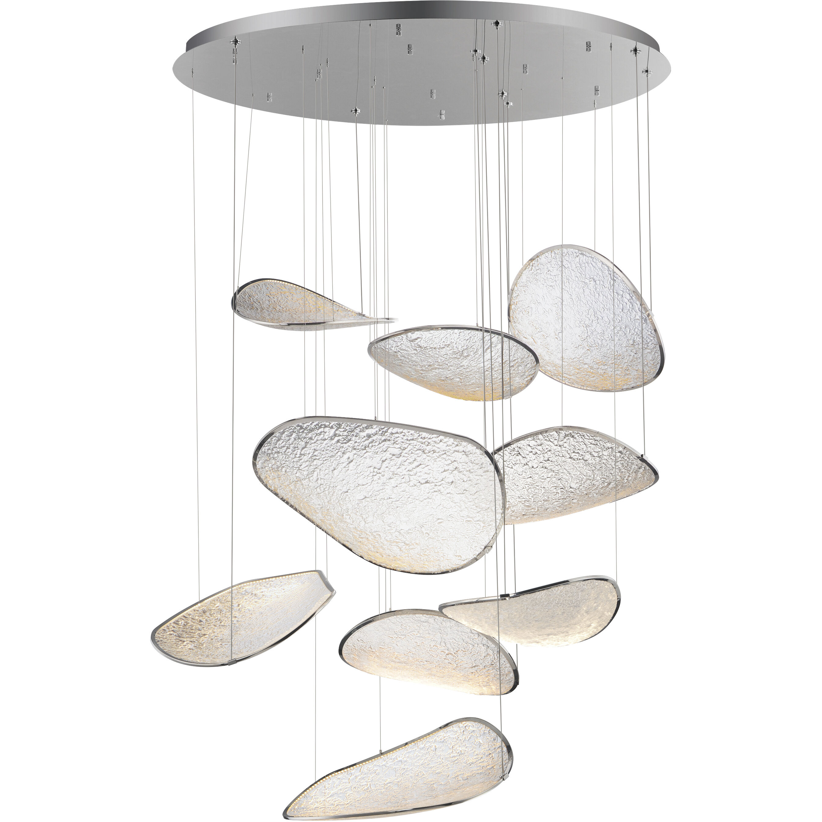 Moonscapes LED 47 inch Polished Chrome Multi-Light Pendant Ceiling Light