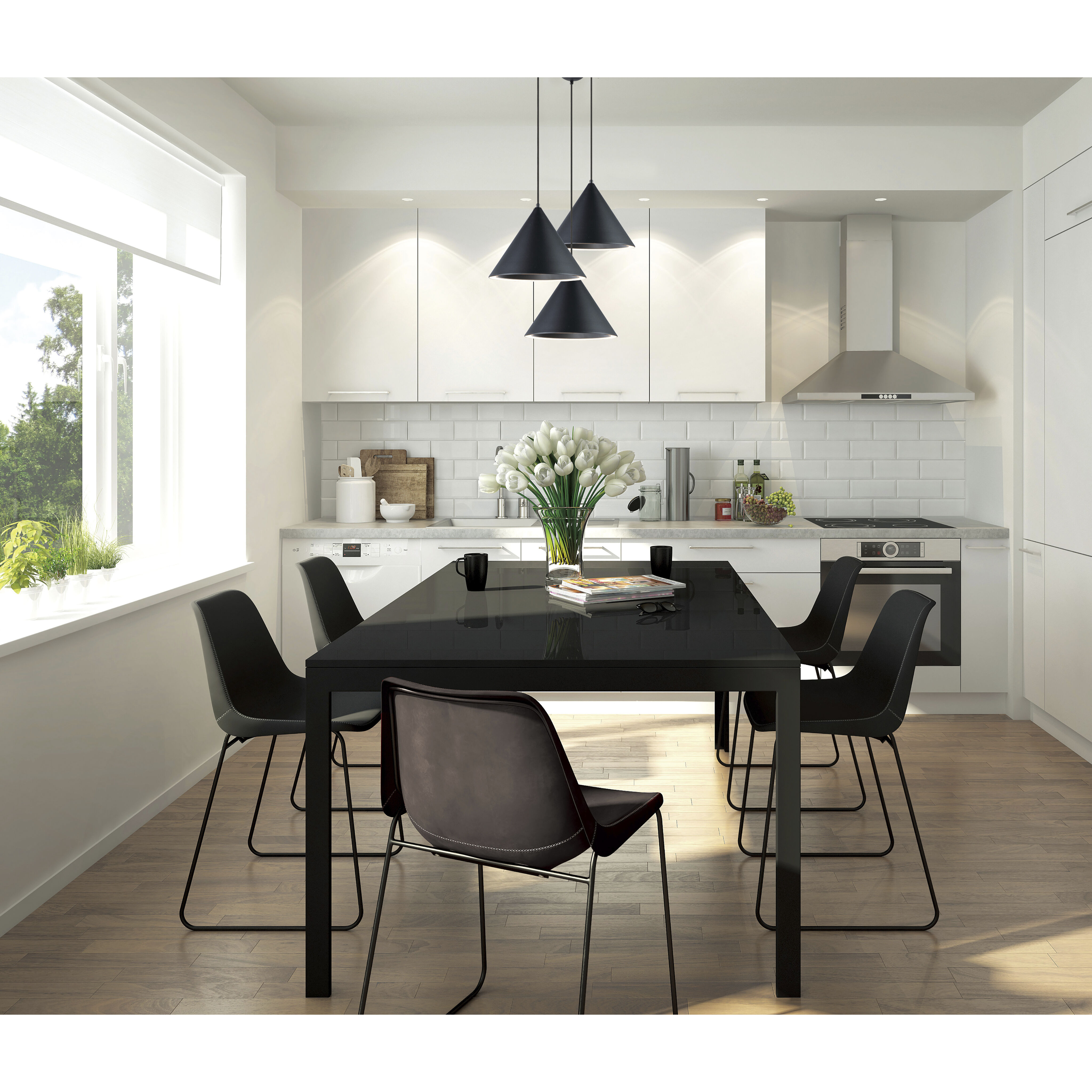 Abyss LED 15.75 inch Matte White Single Pendant Ceiling Light