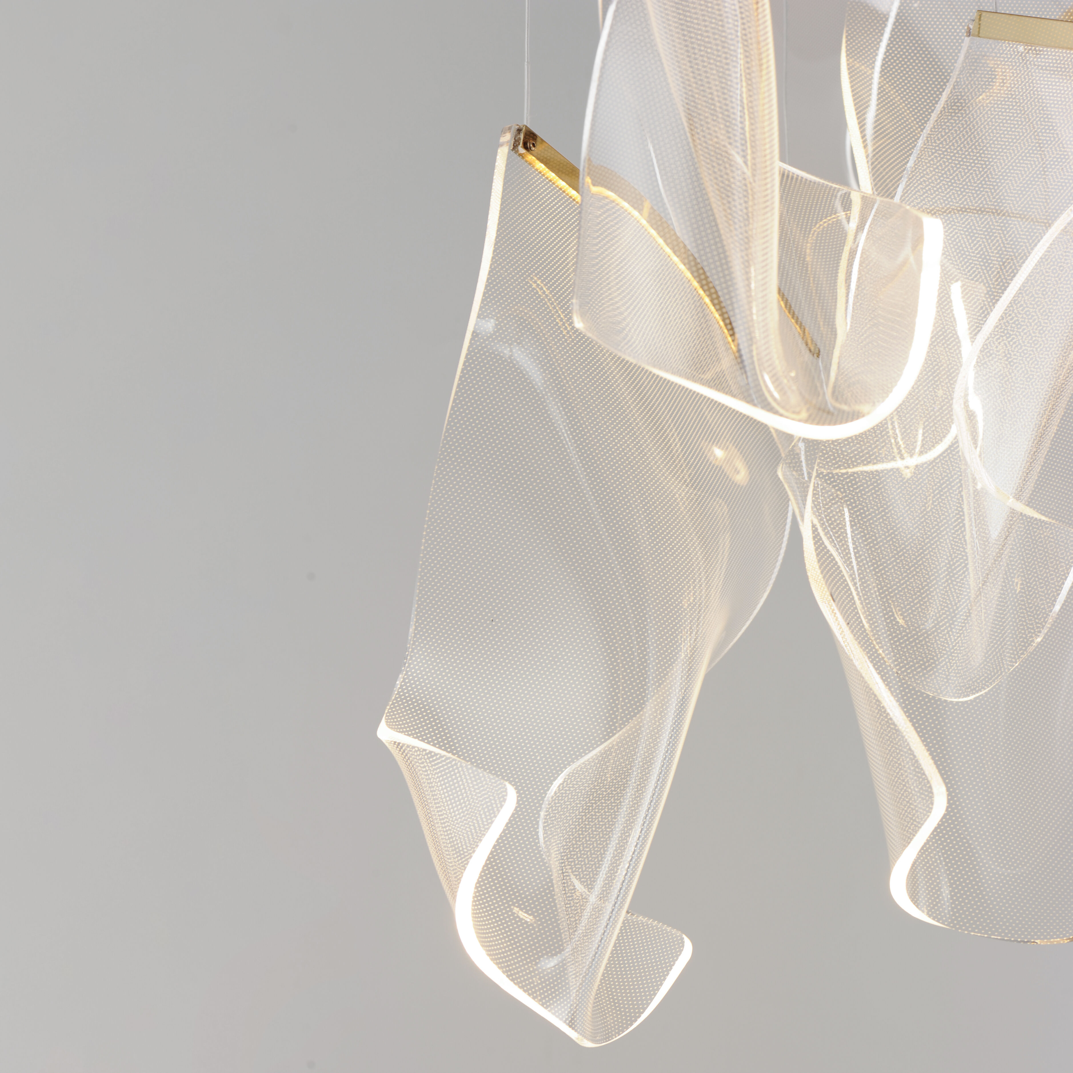 Rinkle LED 23.5 inch French Gold Multi-Light Pendant Ceiling Light