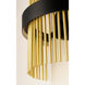 Chimes LED 7 inch Black and Satin Brass Wall Sconce Wall Light