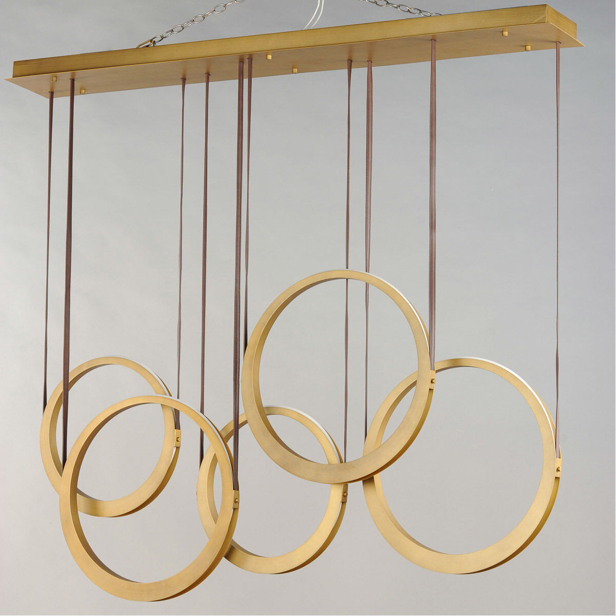 Tether LED 7.75 inch Natural Aged Brass Multi-Light Pendant Ceiling Light