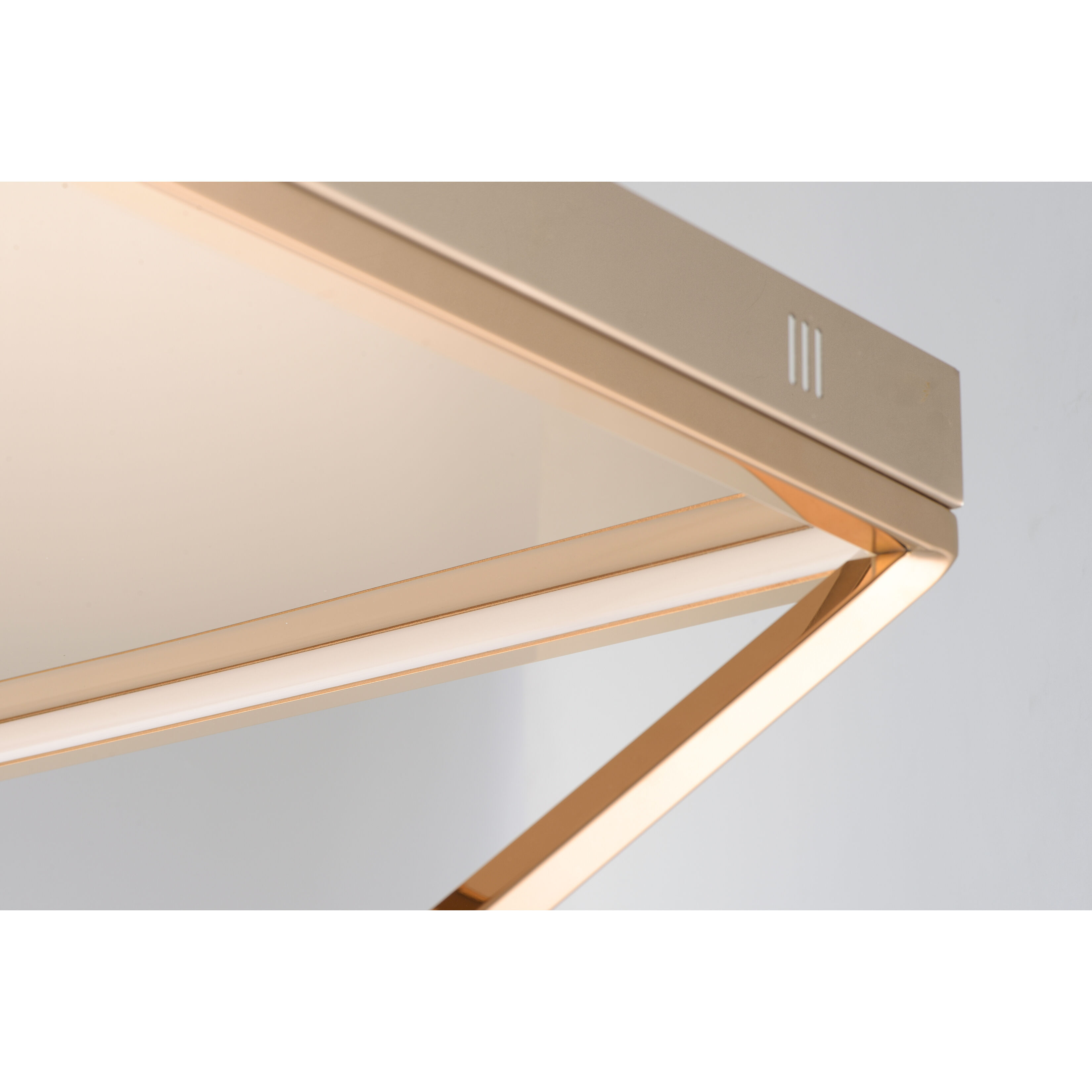 Pyramid LED 19.75 inch Rose Gold Flush Mount Ceiling Light
