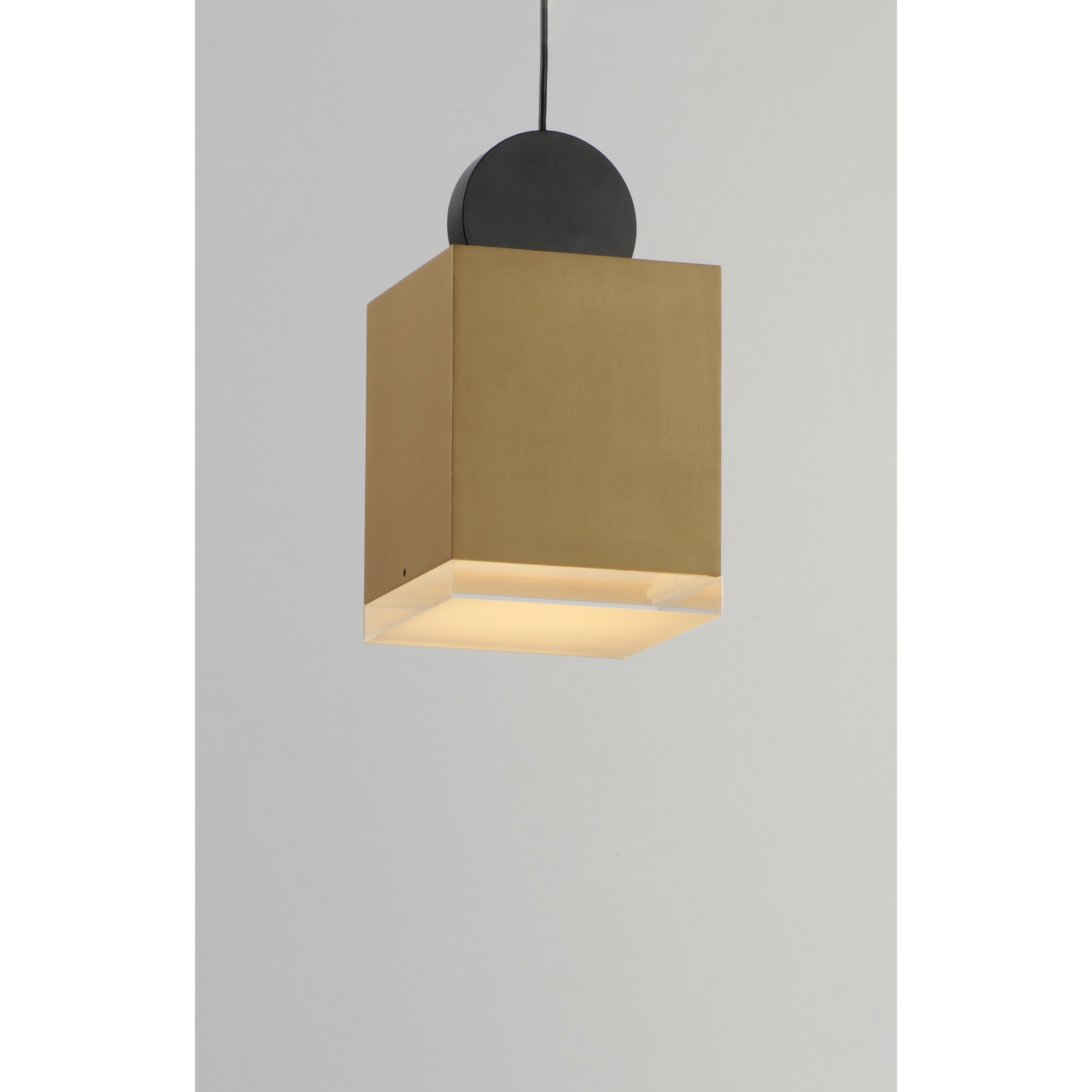 Nob LED 3.5 inch Black and Gold Single Pendant Ceiling Light