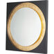 Floating 31.5 X 31.5 inch Gold Leaf and Black LED Wall Mirror