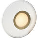 Jensen LED 11.75 inch Satin Brass Semi-Flush Mount Ceiling Light in Clear Ribbed