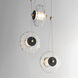 Amulet LED 17.5 inch Black and Natural Aged Brass Multi-Light Pendant Ceiling Light