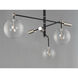 Global LED 35.5 inch Black and Satin Nickel Multi-Light Pendant Ceiling Light