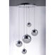 Eclipse LED 20 inch Polished Chrome Multi-Light Pendant Ceiling Light