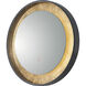 Floating 23.5 X 23.5 inch Gold Leaf and Black LED Mirror