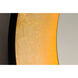 Floating 23.5 X 23.5 inch Gold Leaf and Black LED Mirror
