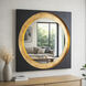 Floating 31.5 X 31.5 inch Gold Leaf and Black LED Wall Mirror