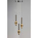 Reveal LED 11 inch Satin Nickel and Satin Brass Multi-Light Pendant Ceiling Light