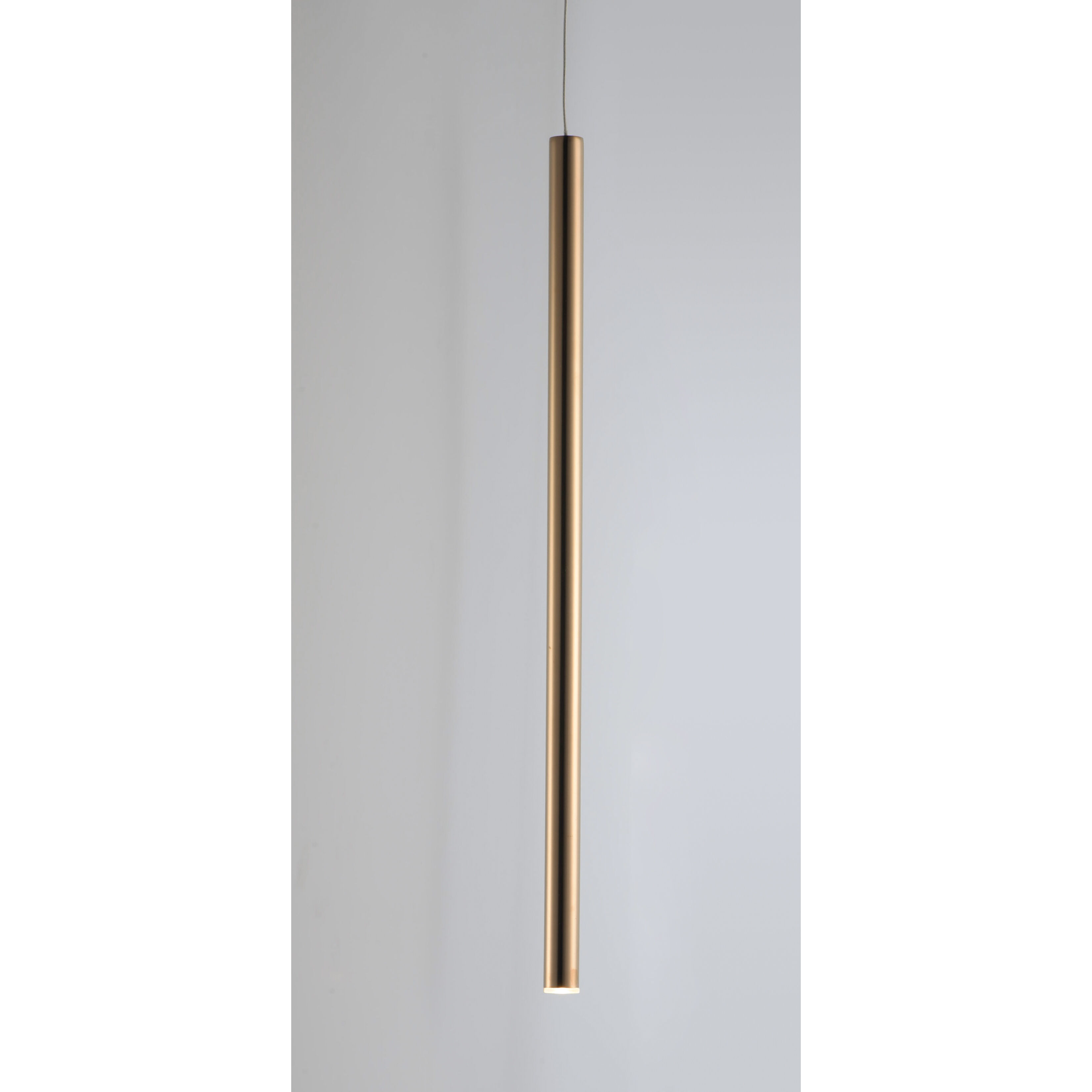 Flute LED 1 inch Rose Gold Mini Pendant Ceiling Light