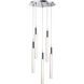 Big Fizz LED 13 inch Polished Chrome Multi-Light Pendant Ceiling Light