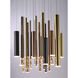 Flute LED 25.5 inch Multi-Plated Multi-Light Pendant Ceiling Light