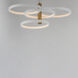 Hoopla LED 29.5 inch White and Gold Single Pendant Ceiling Light in White/Gold