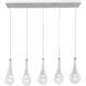 Larmes LED LED 31.5 inch Polished Chrome Linear Pendant Ceiling Light